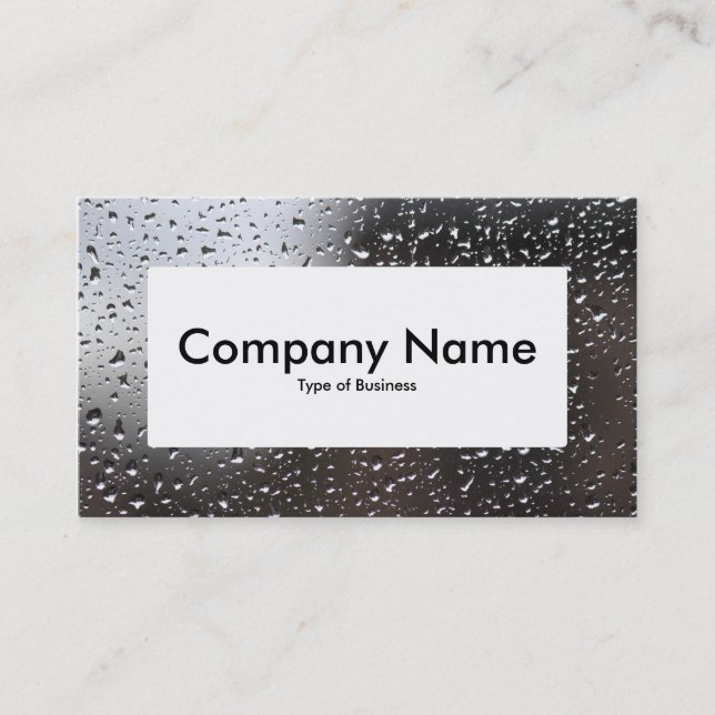 Center Label v4 - Rain on a Window Business Card (Front)