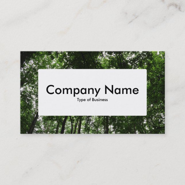 Center Label v4 - Woodland Canopy 01 Business Card (Front)