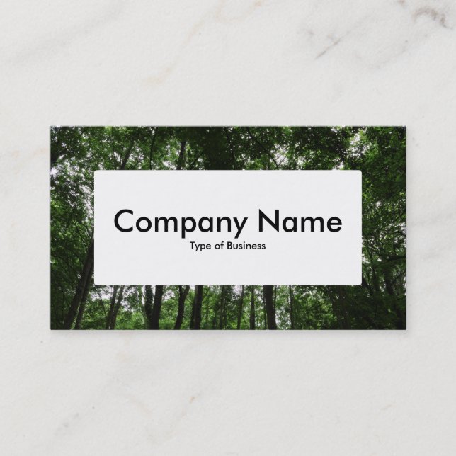 Center Label v4 - Woodland Canopy 02 Business Card (Front)