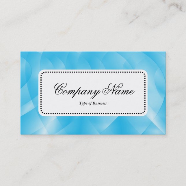 Center Label v5 - Blue Curves Business Card (Front)