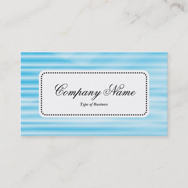 Center Label v5 - Corrugated Blue Business Card (Front)