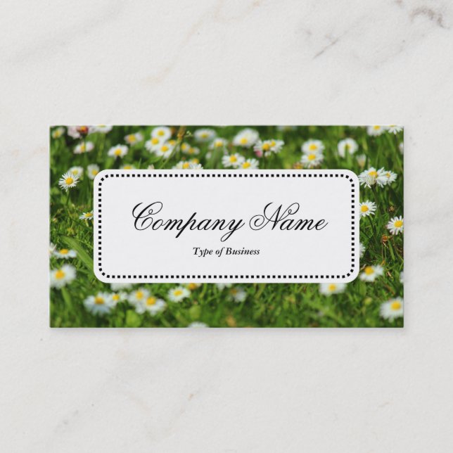 Center Label v5 - Daisy Meadow Business Card (Front)