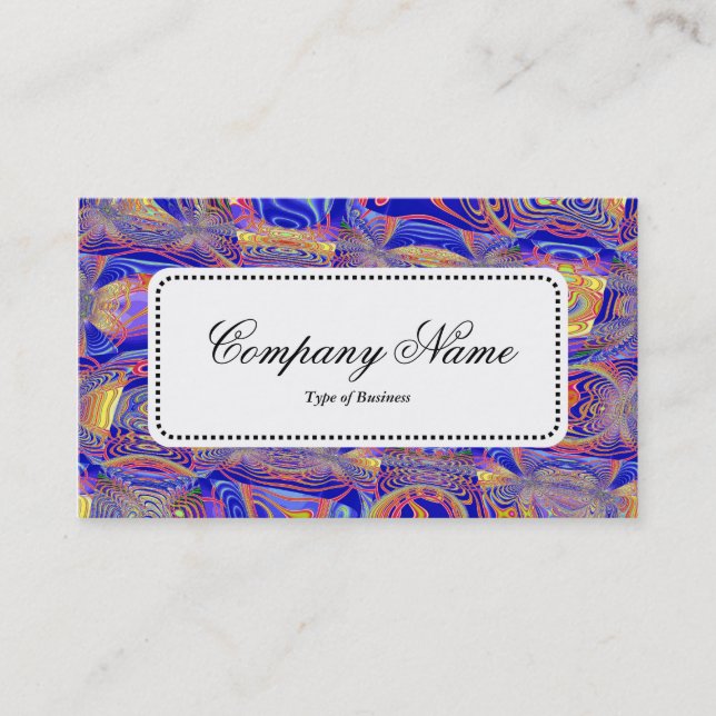 Center Label v5 - Fractal Abstract 061012a Business Card (Front)