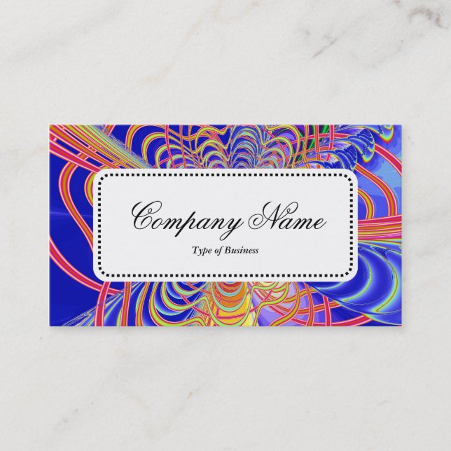 Center Label v5 - Fractal Abstract 061012d Business Card (Front)