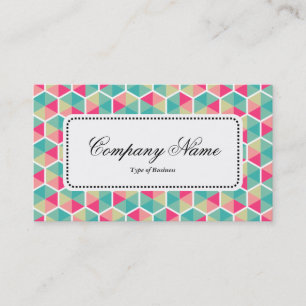 Center Label v5 - Hexagon Pattern 02 Business Card