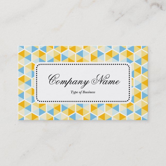 Center Label v5 - Hexagon Pattern 03 Business Card (Front)