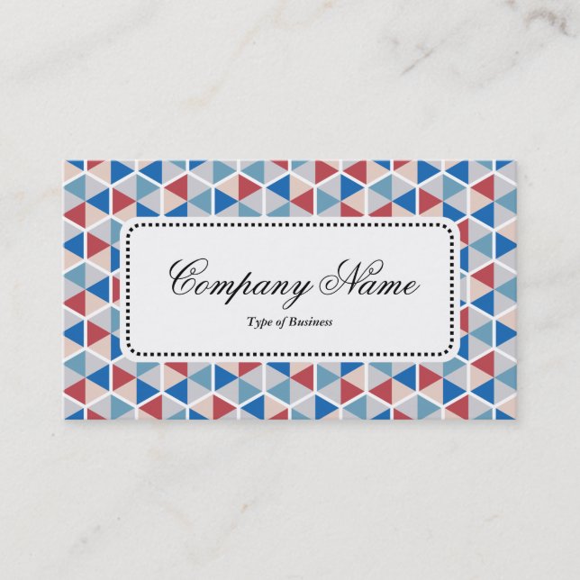 Center Label v5 - Hexagon Pattern 05 Business Card (Front)