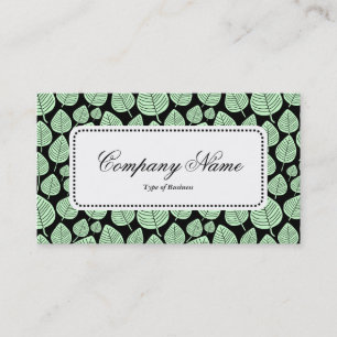 Center Label v5 - Leaf Pattern 02 - Ghost Green Business Card