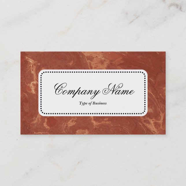 Center Label v5 - Marble 01 Business Card (Front)