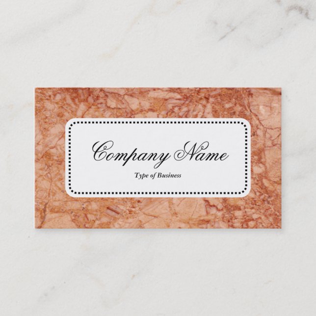Center Label v5 - Marble 02 Business Card (Front)