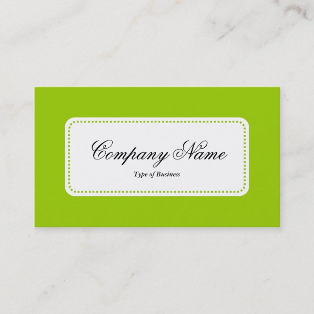 Center Label v5 - Martian Green Business Card (Front)