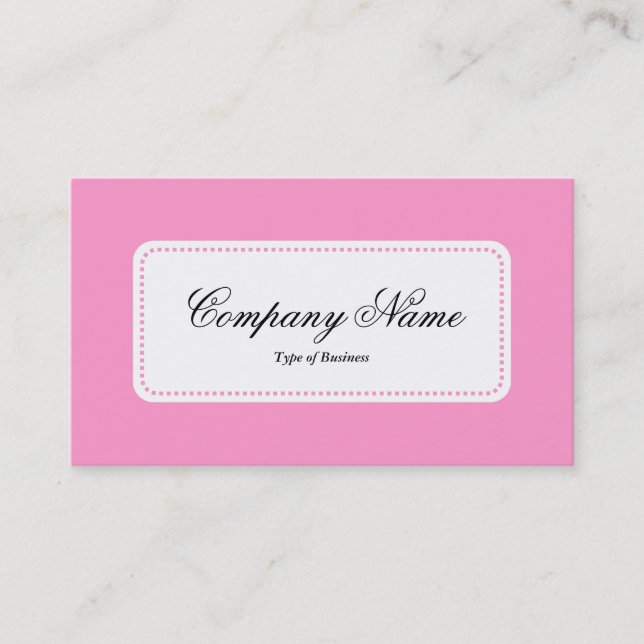 Center Label v5 - Pink Business Card (Front)