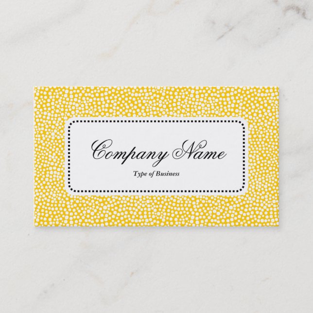 Center Label v5 - Random Spots - Amber Business Card (Front)