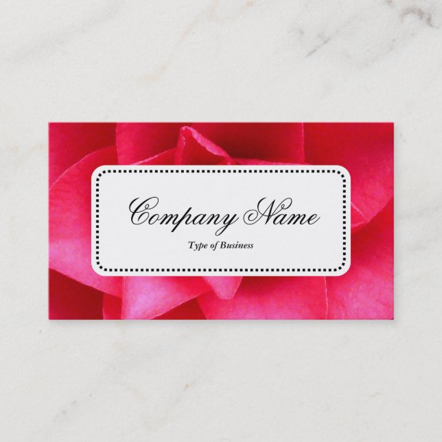 Center Label v5 - Red Camelia Business Card (Front)