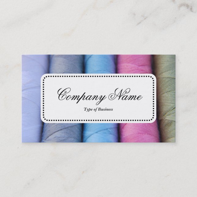 Center Label v5 - Reels of Cotton Business Card (Front)