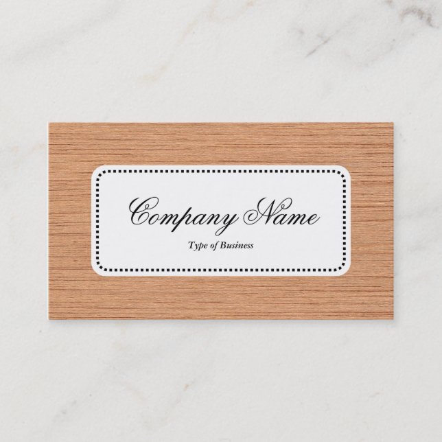Center Label v5 - Wood 06 Business Card (Front)