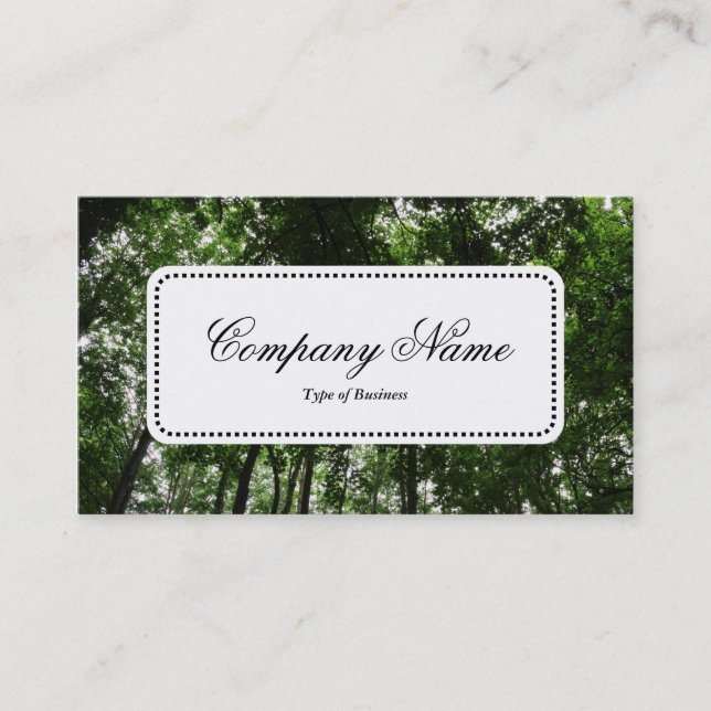 Center Label v5 - Woodland Canopy 01 Business Card (Front)