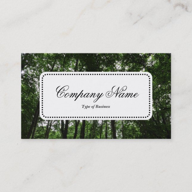 Center Label v5 - Woodland Canopy 02 Business Card (Front)