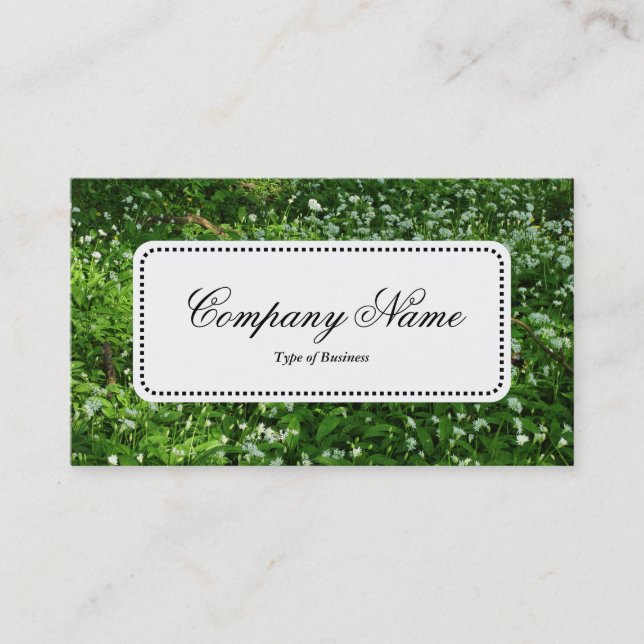 Center Label v5 - Woodland Flowers Business Card (Front)