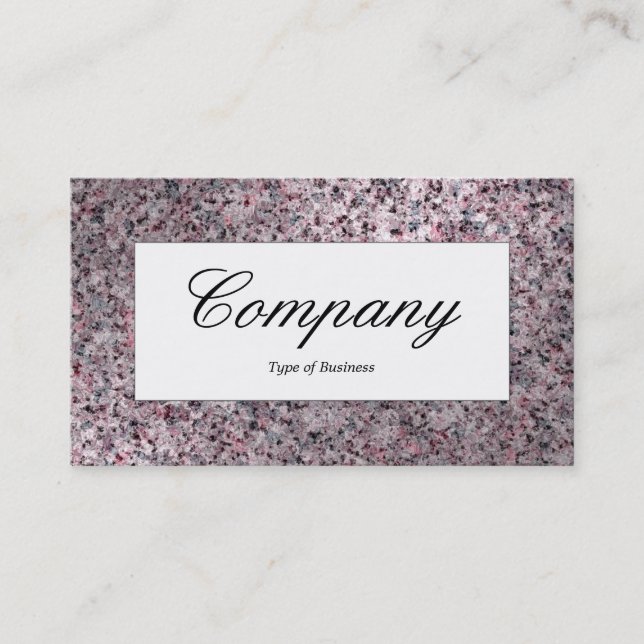 Center Label - Warm Granite Business Card (Front)