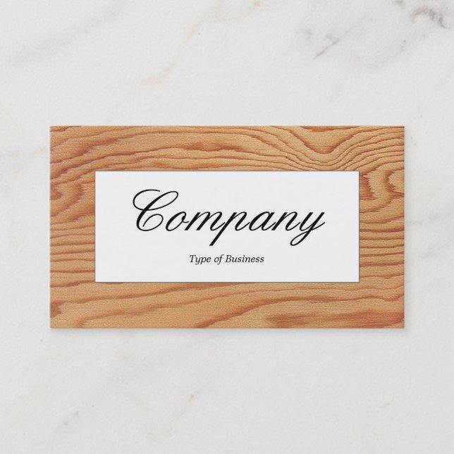 Center Label - Wood 02 Business Card (Front)