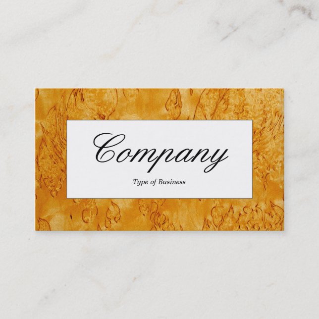 Center Label - Wood 03 Business Card (Front)