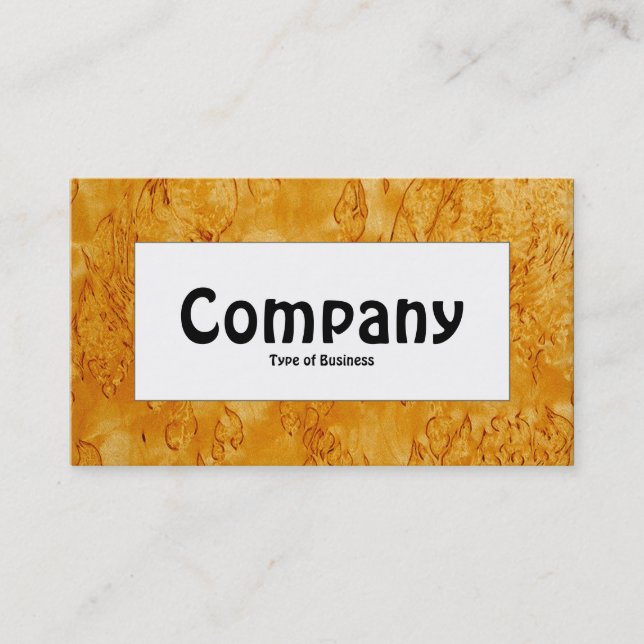 Center Label - Wood 03 Business Card (Front)
