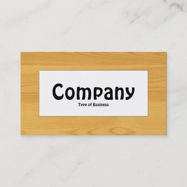 Center Label - Wood 04 Business Card (Front)