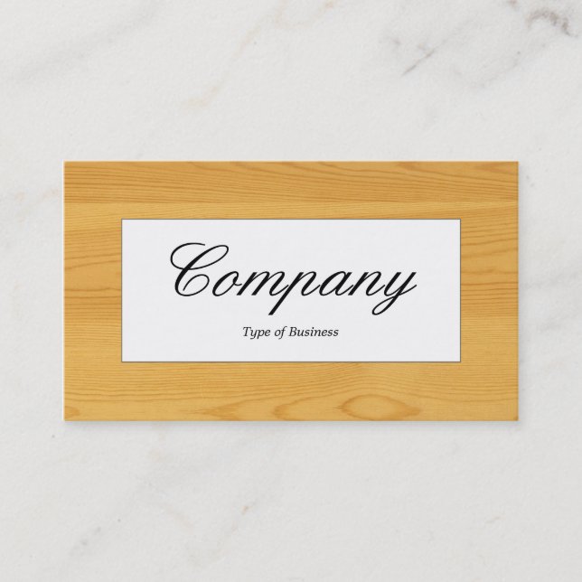 Center Label - Wood 04 Business Card (Front)