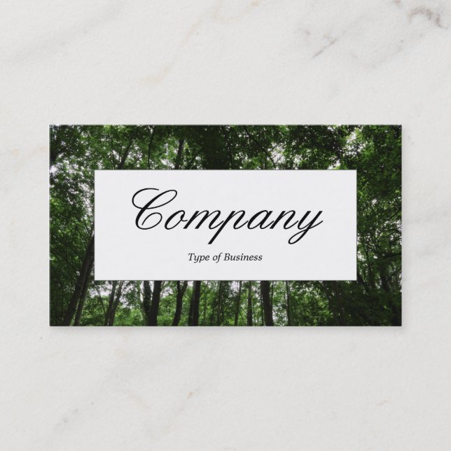 Center Label - Woodland Canopy 02 Business Card (Front)