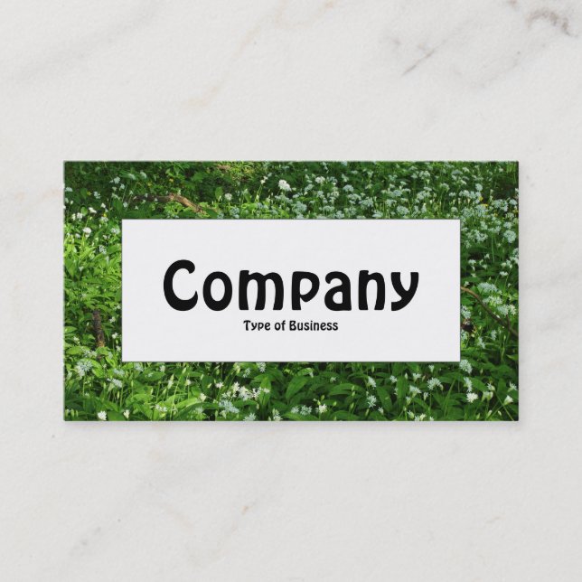 Center Label - Woodland Flowers Business Card (Front)