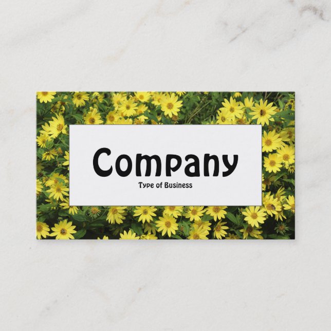 Center Label - Yellow Daisies Business Card (Front)