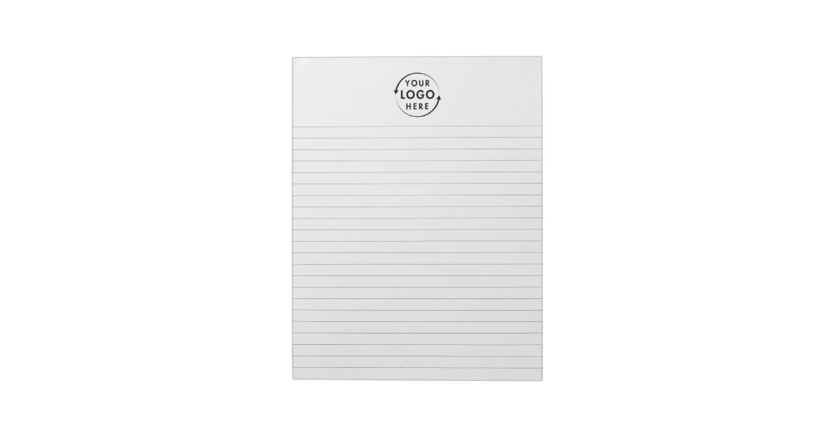 Tear Notepad Center Logo Business Custom Tear Away Notepad | Zazzle