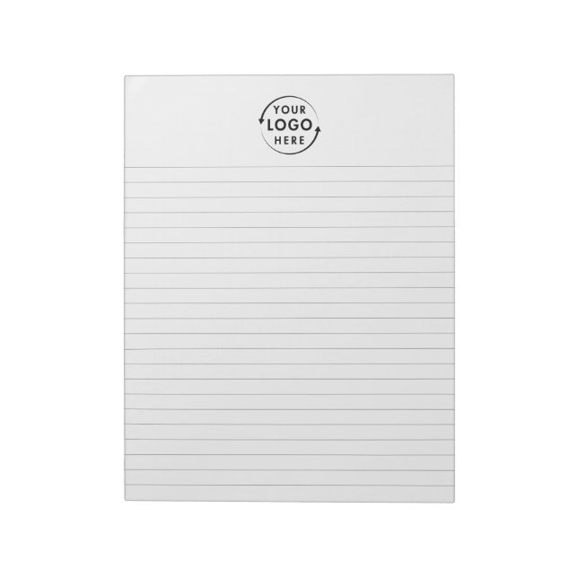 Center Logo Business Custom Tear Away Notepad (Rotated)