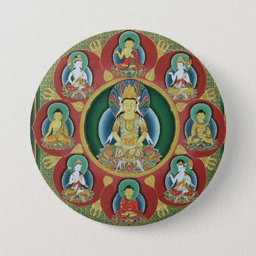 Center of a Taizokai Mandala Pinback Button