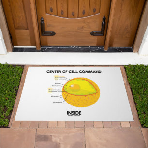 Center Of Cell Command Inside Nucleus Biology Geek Doormat