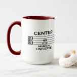 Center of the Musical Universe Alto Clef 15oz Mug<br><div class="desc">I am a viola player. Our alto clef was confusing to many of my college classmates, but I think it's spectacular that the center line that the alto clef points to is middle C = the Center of the Musical Universe! I love to flaunt this design in my musical circles....</div>