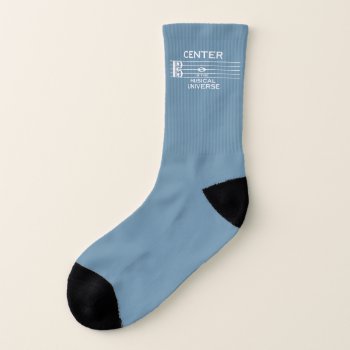 Center Of The Musical Universe Alto Clef Blue Socks by YellowSnail at Zazzle
