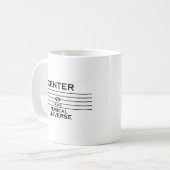 Center of the Musical Universe Alto Clef Design Coffee Mug (Front Left)