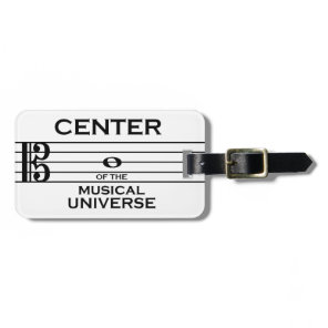 Center of the Musical Universe Alto Clef Design Luggage Tag
