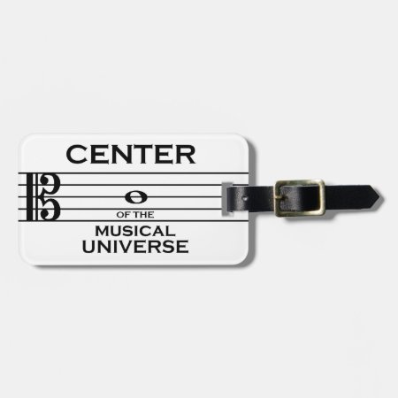 Center Of The Musical Universe Alto Clef Design Luggage Tag