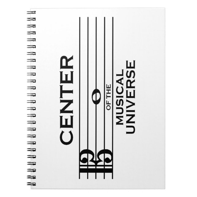Center of the Musical Universe Alto Clef Design Notebook (Front)