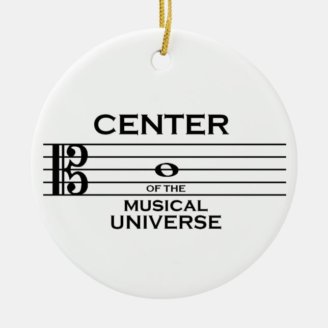 Center of the Musical Universe Alto Clef Ornament (Front)