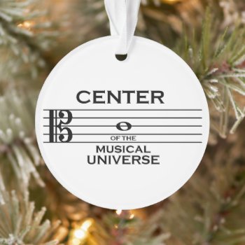 Center Of The Musical Universe Alto Clef Ornament by YellowSnail at Zazzle