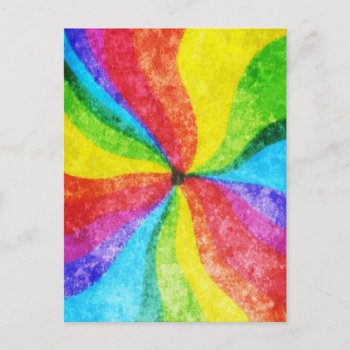 Center Of The Rainbow Postcard by RetroZone at Zazzle