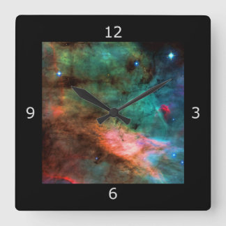 Center of The Swan Nebula Square Wall Clock