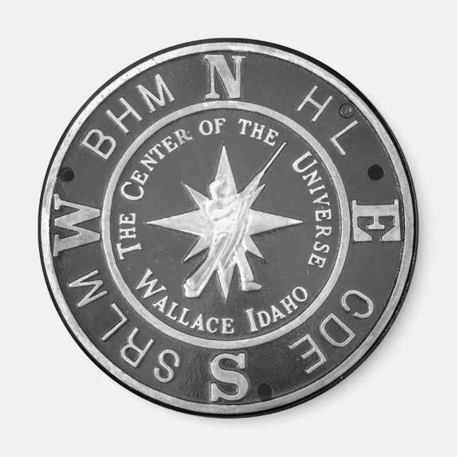 Center of the Universe in Wallace Idaho Magnet (Front)