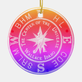 Center of the Universe in Wallace Idaho V2 Ceramic Ornament