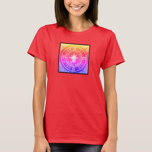 Center of the Universe in Wallace Idaho V2 T-Shirt (Front)