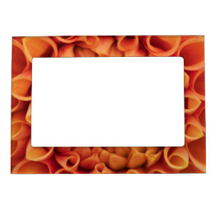 Center Orange Dahlia Flower Magnetic Frame